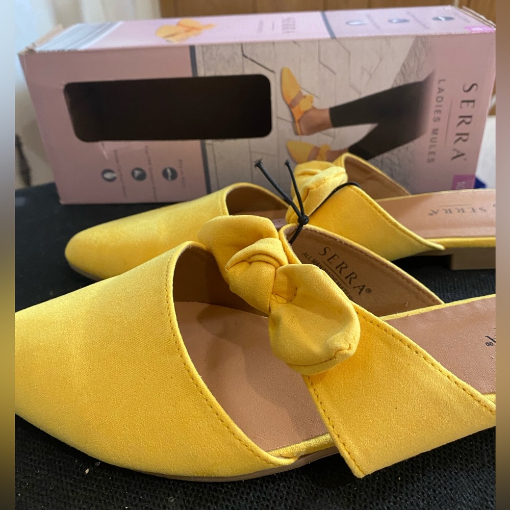 Brand New Suede Serra Ladies Mules Size 10 !!!